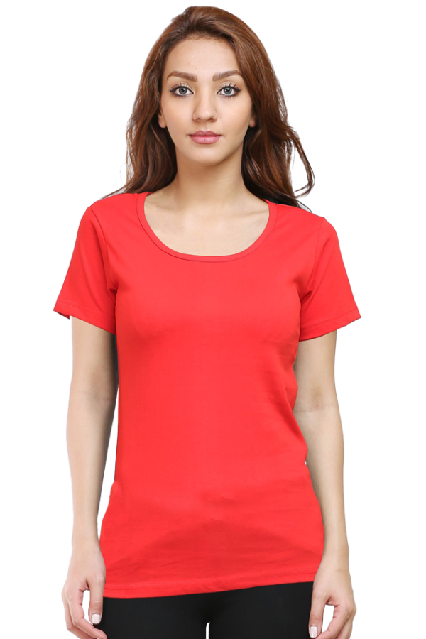 Solid Classic Crew Cotton T-Shirt for Women | Soft, Stylish & Eco-Friendly | Plain