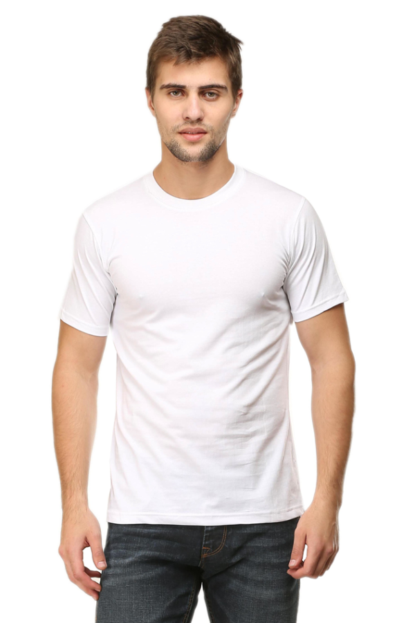 Solid Classic Crew Cotton T-Shirt for Men | Soft, Durable & Versatile | Plain