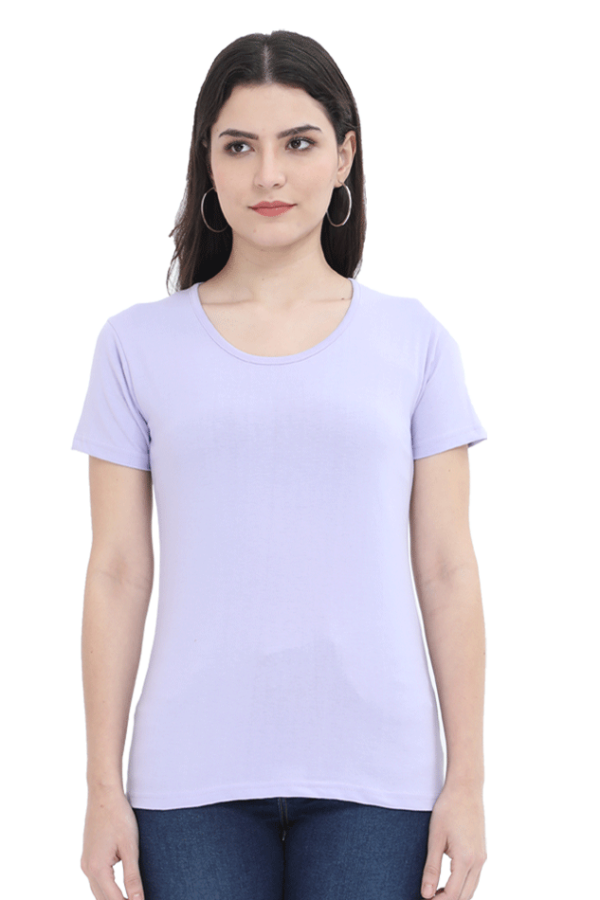 Solid Classic Crew Cotton T-Shirt for Women | Soft, Stylish & Eco-Friendly | Plain
